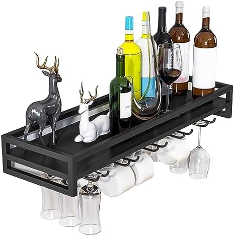 SDdPulse Wall Mount Floating Wine Rack - 6080100cm BlackWhiteGold