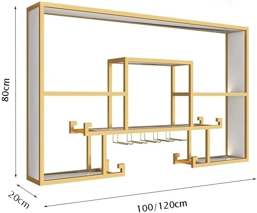 Industrial Wine Racks Wall Mounted for Home Bar Display