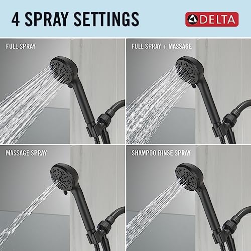 Delta 4-Spray Handheld Shower Head Matte Black 1