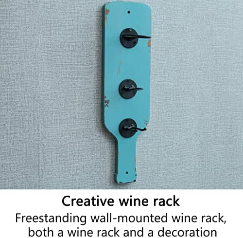 KINTEOK Wall Mounted Wine Rack with Glass Holder