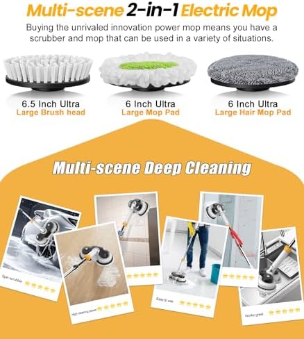 Qimedo 800RPM Cordless Electric Mop with Smart Display