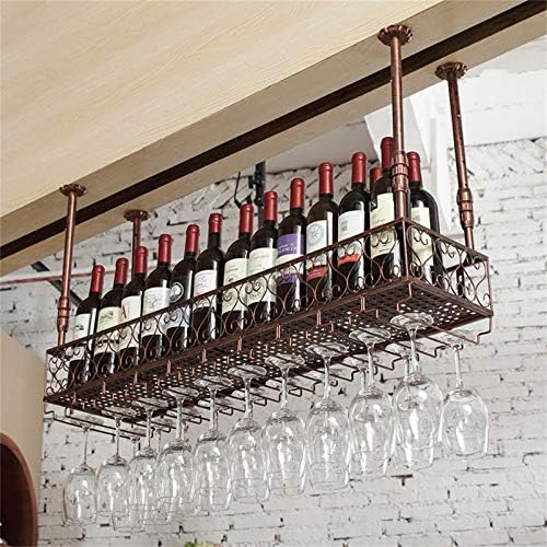 Adjustable Wall-Mounted Wine Rack with Glass Holders