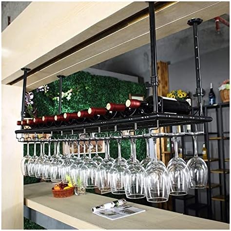 ALDEPO Adjustable Height Wall Wine Rack - Black 60x35cm