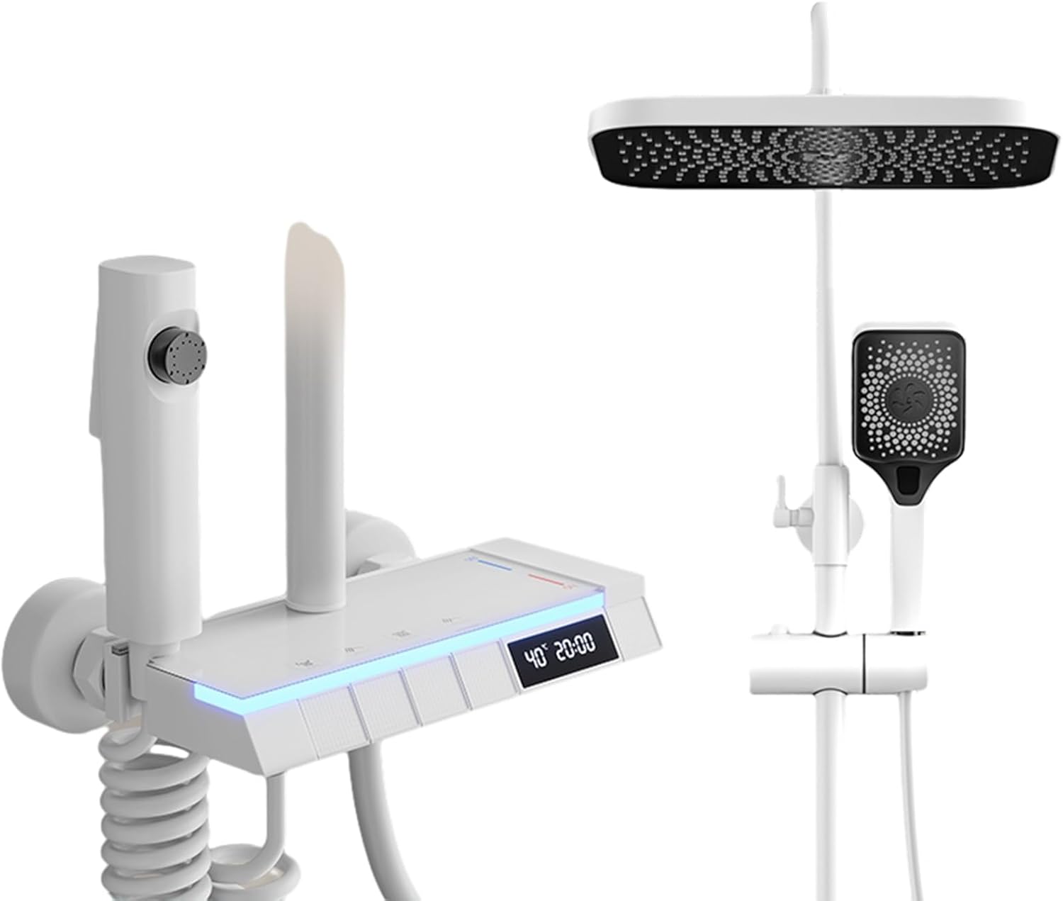 Smart Digital Shower System with Handheld and Rain Head
