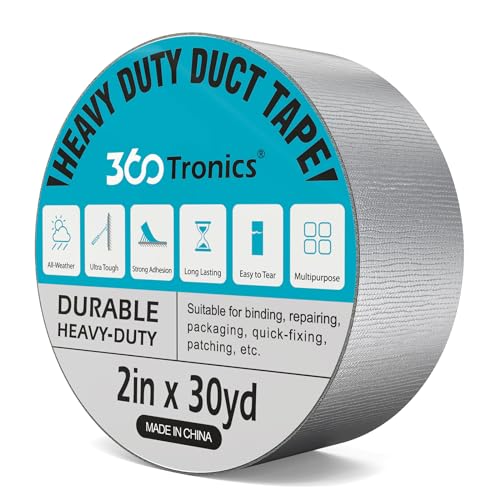 360Tronics Heavy Duty Duct Tape 2in x 30yd Silver