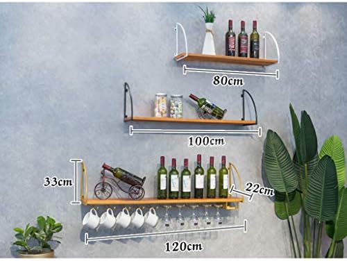 Industrial Rustic Wooden Wine Rack for Kitchen Bar Cabinet Organizer