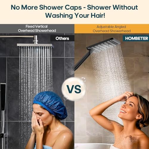 Hombeter 10 Inch Handheld Rain Shower Combo Matte Black