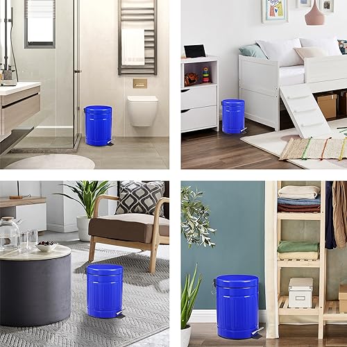 5L Round Step Pet Trash with LidMini Metal Pedal Bin