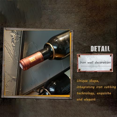 MeyeLo Wall-Mounted Gold Wine Rack