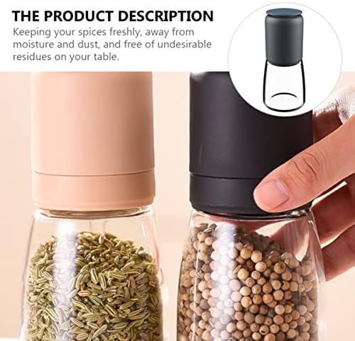 Alipis 304 Stainless Steel Glass Pepper Salt Shaker Set