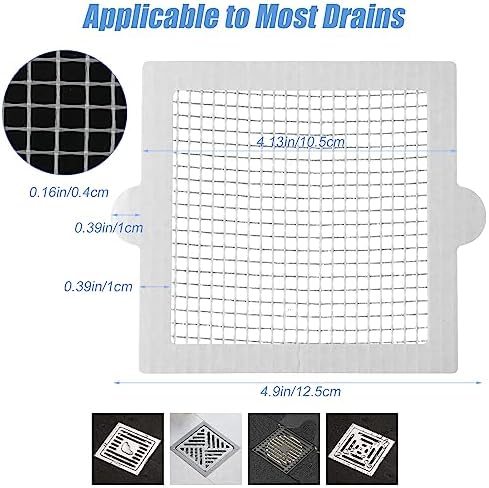 BOXOB 30pcs Square Drain Hair Catchers 1