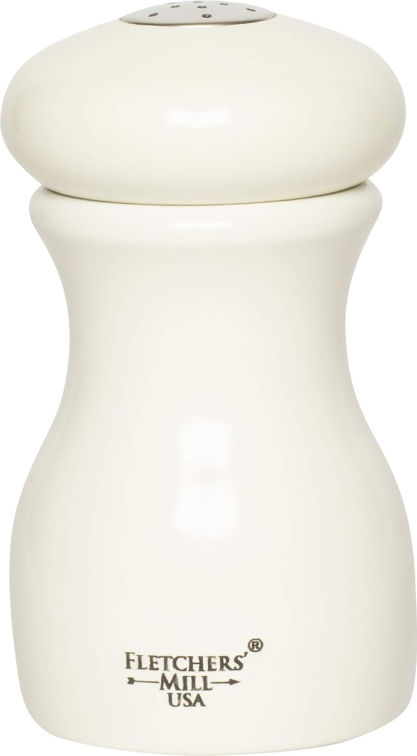 Fletchers Mill Marsala Pepper Salt Shaker White - 4 Inch