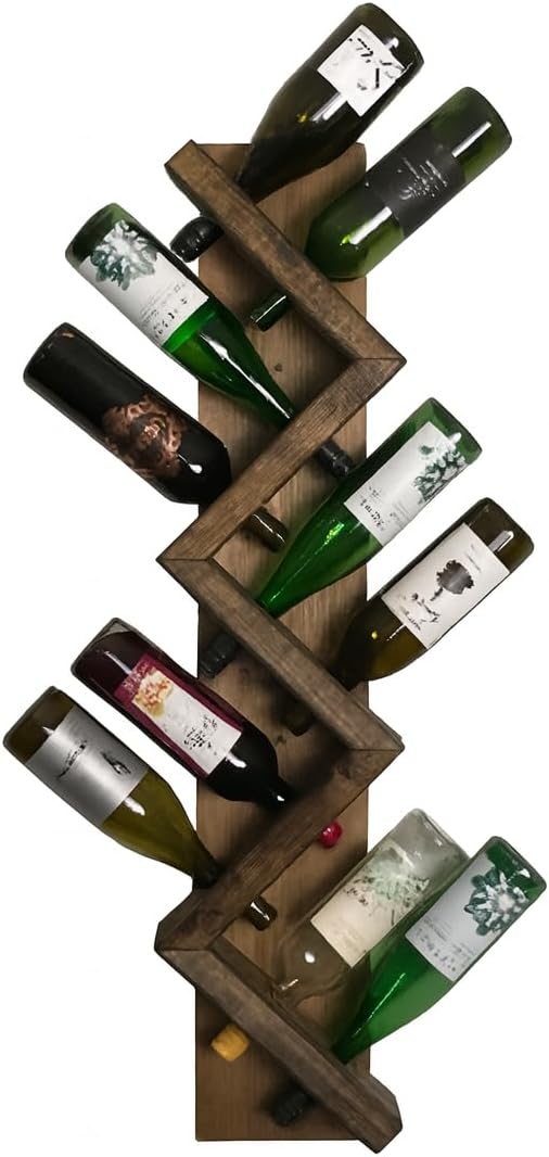 DistressedMeNot Zig Zag Wine Rack Wall Mounted