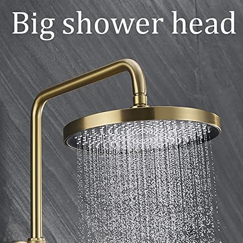 Rain Shower System with 10 Inch Head 3 Modes Thermostatic Faucet Set