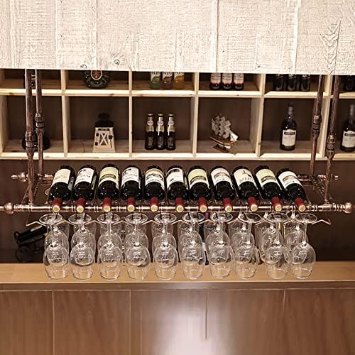 ZJDYDY Wall-Mounted Wine Rack with 2-in-1 Design