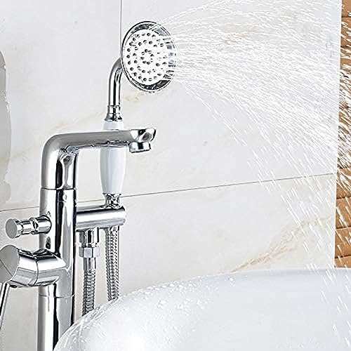 TECKI Chrome Polish Bath Shower Faucet One Handle 1