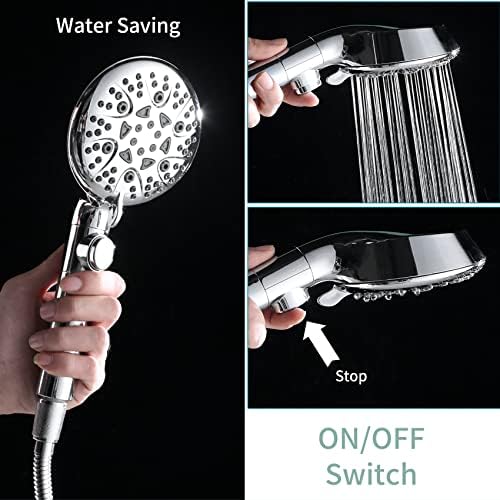 WHZeffect Handheld Shower Head with 8 Spray Modes and Power Wash 1