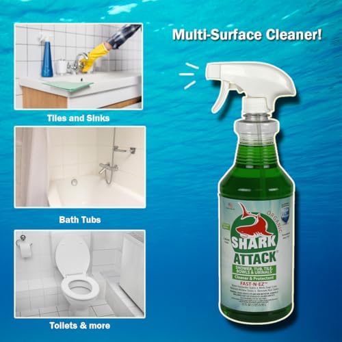 Shark Attack Organic Bathroom Cleaner 32 Oz Green