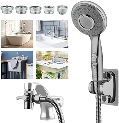 Klleyna Multi-Use Faucet Sprayer - 5 Adapters for Sink Bathtub