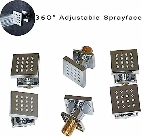TECKI Thermostatic Shower System with LED Handheld and Shower Head