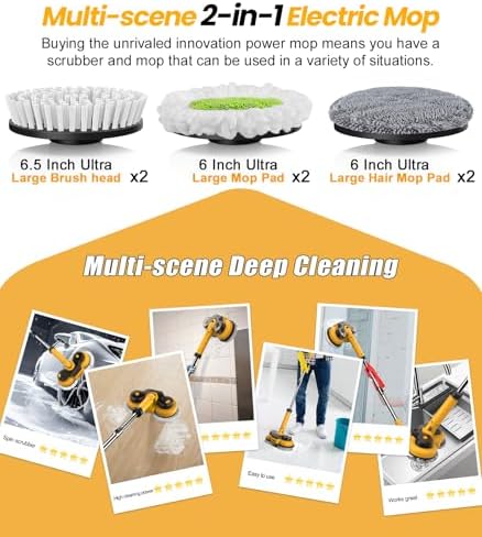 Qimedo 6000mAh Power Mop M1 800RPM Cordless Scrubber