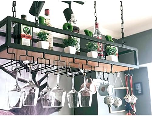 ZJDYDY Wall-Mounted Wine Glass Rack with Adjustable Height