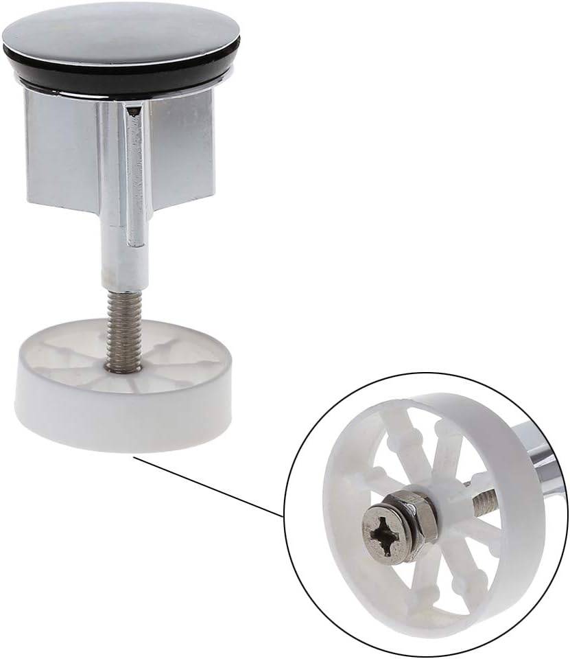 Caralin Basin Pop-up Drain Plug Silver Copper Zinc Alloy