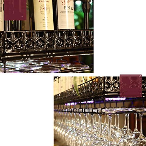 ZJDYDY Wall-Mounted Wine Rack with Double Layer Design