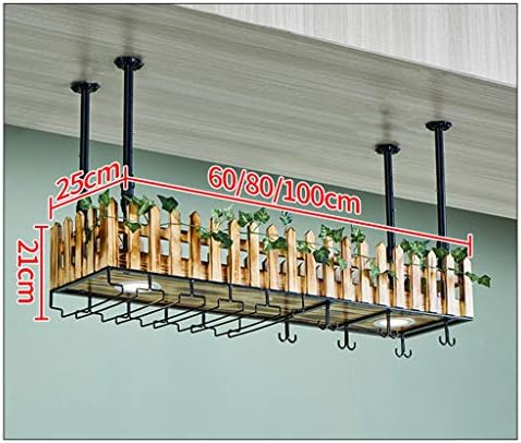 Retro Wall Mounted Wine Rack Industrial Metal and Wooden