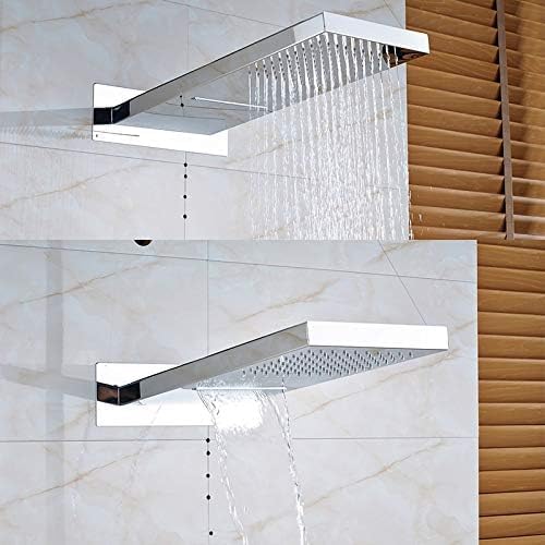 TECKI 3-Way Digital Bath Shower Set with Rainfall Head and Handheld