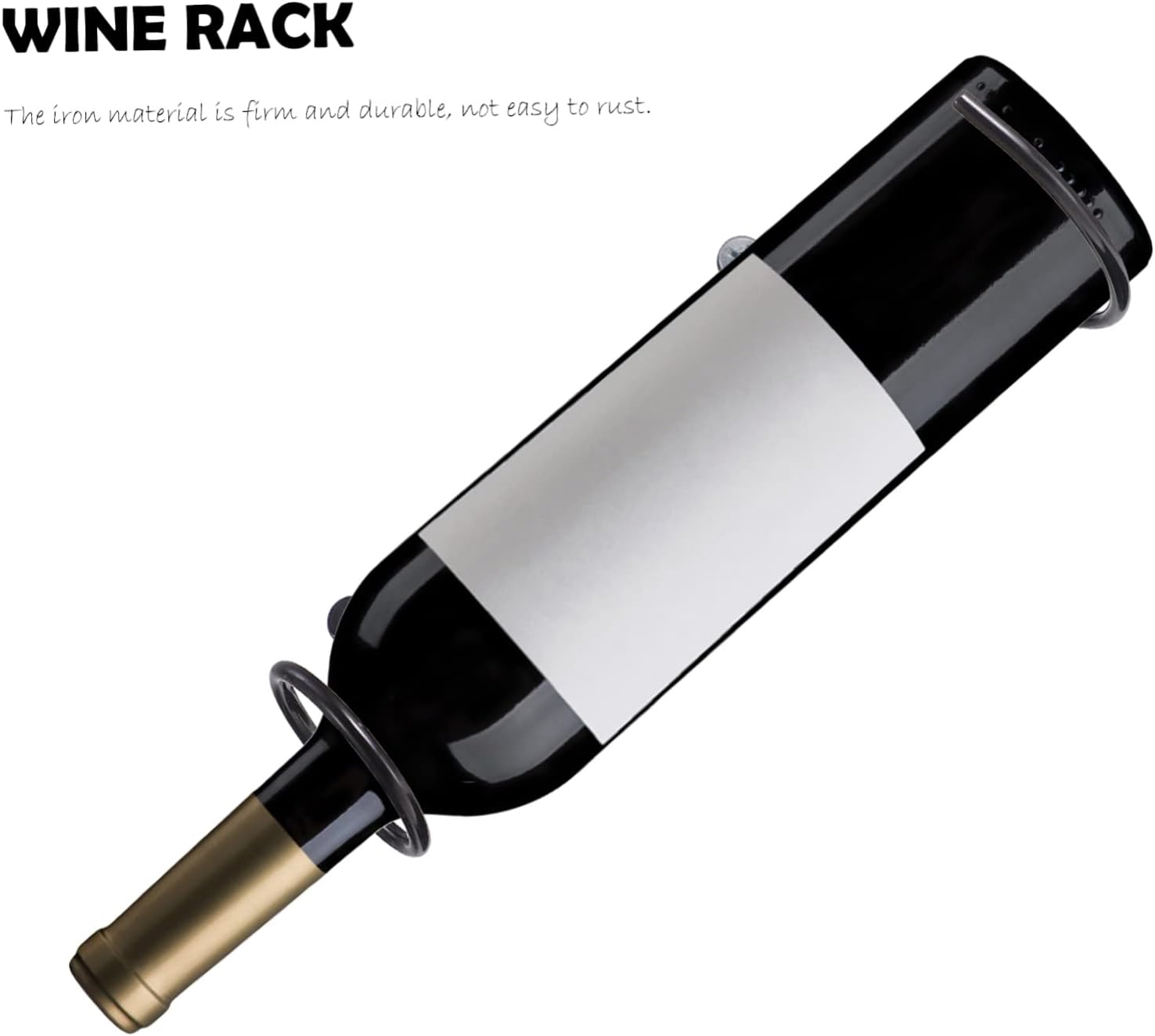 Cabilock Wall-Mounted Wine Racks 6Pcs Iron Art Storage Display