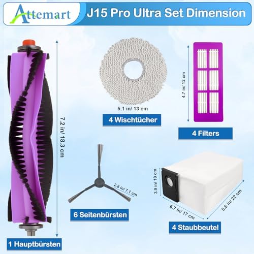 Attemart J15 Pro Ultra Replacement Parts Kit 20 Pack