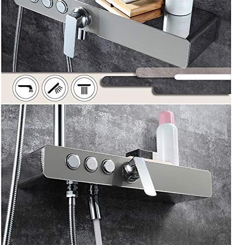 White Gold Triple Function Wall Mount Shower Set