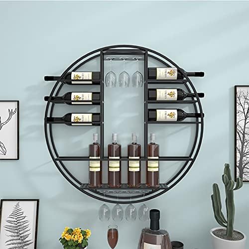 ZJDYDY Wall-Mounted Wine Rack Black 80x11x80cm