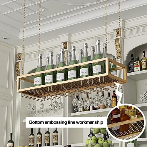 Wall-Mounted Wine Rack for Cabinet Ceiling Storage