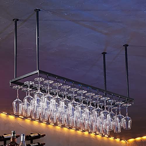 ZJDYDY Wall-Mounted Wine Rack with Goblet Holder