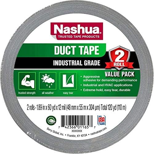 Nashua Duct Tape 12 Mil Thick 2 In x 60 Yd 2 Pack