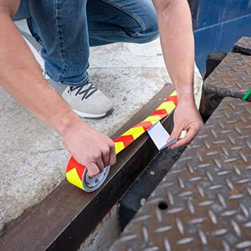 Max Brite Reflective Tape 2 Pack - 30ft x 2in Yellow Waterproof Safety Tape
