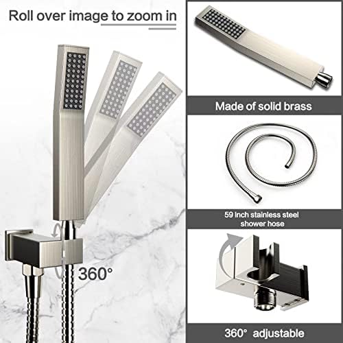Dlvsoby 10 Inch Rain Shower Wall Mount System with Handheld Spray
