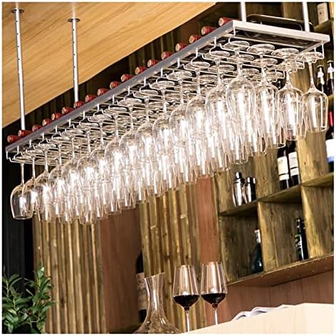 ALDEPO Wall-Mounted Wine Rack with Adjustable Metal Bar