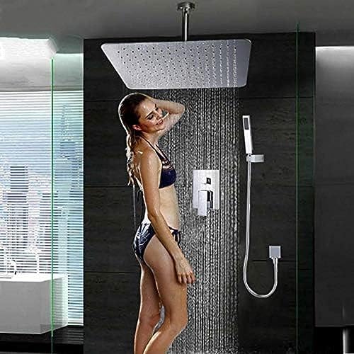 Concealed Luxury 12 Inch Square Rainfall Shower Trim System