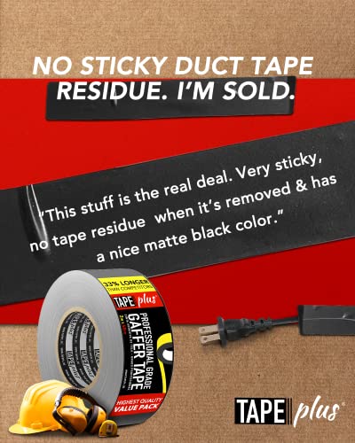 4 Pack Gaffer Tape 2in x 40 Yards Matte Black