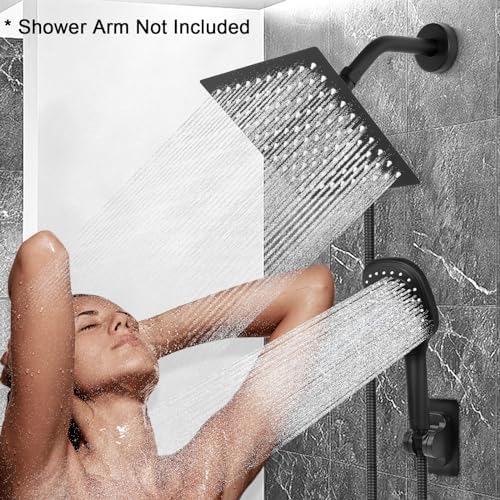 NearMoon Shower Head with 3 Settings and 5ft Hose - Matte Black