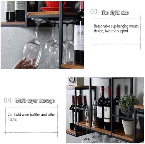 ERICAT Wall Mounted Wine Racks Black