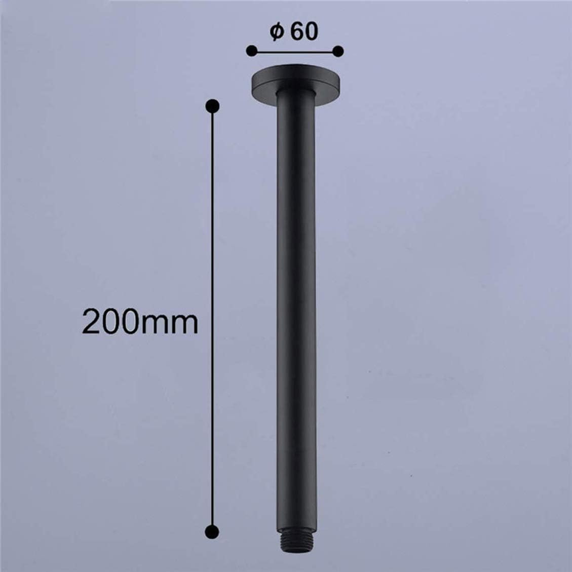 Luxury Brass Black Ceiling Mounted Shower System with Rainfall and Handheld Heads