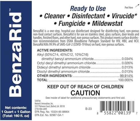 BenaRid Pro Mold Killer Fungicide Disinfectant 1 Gal 32 oz