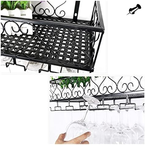ALDEPO Wall-Mounted Wine Rack Black Industrial Style