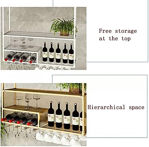 ZJDYDY Floating Wine Rack Wall-Mounted Ceiling Holder