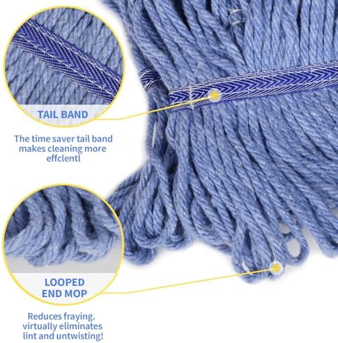 HiBaBy Heavy Duty Mop Head Replacement Pack of 4