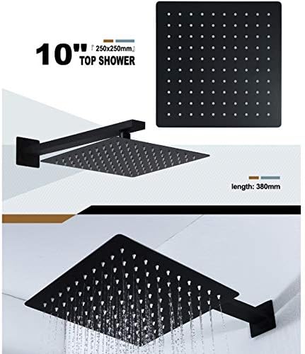 Black Rain Shower System with Body Jets and Handheld